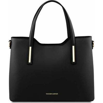 Tuscany Leather kožená shopper kabelka Olimpia Čierna