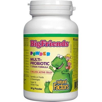 Natural Factors Multi-Probiotic Powder Big Friends®/ Мулти пробиотик за деца 3 млрд. активни пробиотици x 60 g пудра Natural Factors (1851 NF)