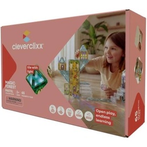 Cleverclixx - Магнитен строителен комплект Magic Forest Pack Pastel - 65 бр (CLEVER_CC-1034)