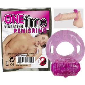 Пенис пръстен с вграден вибриращ куршум - One-Time Penis Ring (ORION01413)