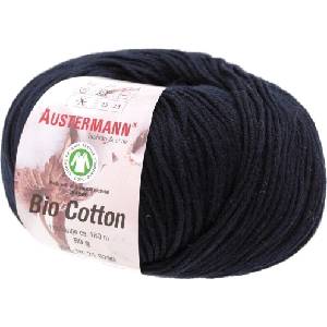 Austermann Bio Cotton 98299-02 Black Плетива прежда (98299-02)