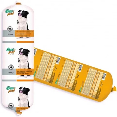 Nugape Pet Food SL Салам за кучета BasPet с пиле, подходящ за пораснали кучета над 1 година, 1 кг, NUGAPE Испания