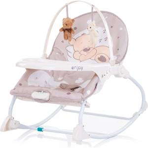 Chipolino Музикален шезлонг Chipolino - Енджой, Бежов (SHENJ02101BE)