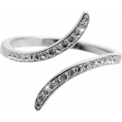 JSB Stříbrný prsten bílý se Swarovski Elements Krystal 14636