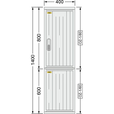 SFOS 400x1400x245mm OZ-1/80 + OZ-1/60