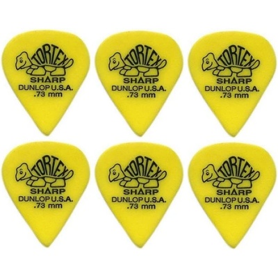 Dunlop 412R 0.73 Tortex Sharp SET Перце за китара (412R73-6PACK-SET)