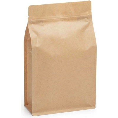 Sáček s plochým dnem | ZIP | kraft papír bez AL vrstvy obsah 750ml (130 x 225 + 65 mm)