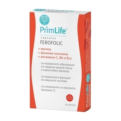 Naturprodukt PrimLife Ferofolic, 30 капсули, Naturprodukt