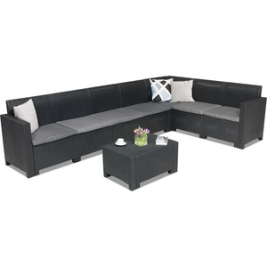 BICA Техноратанов ъглов диван в комплекта Nebraska Corner Max 7 антрацит Bica (BC9075-290195ANT)