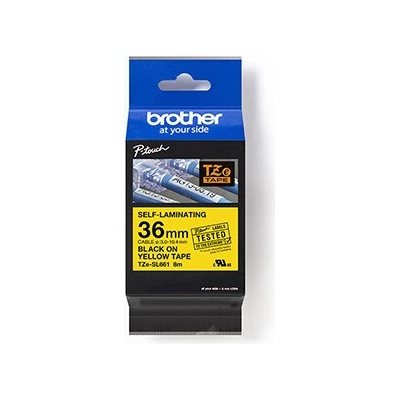 páska BROTHER TZeSL261 čierne písmo, biela páska SELF-LAMINATING Tape (36mm) (TZESL261)