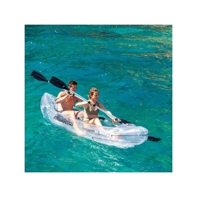 InnovaGoods Прозрачен Надуваем Каяк с Аксесоари Paros InnovaGoods 312 cm 2 места