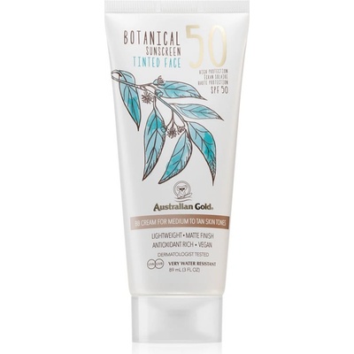 Australian Gold Botanical Tinted Face тониращ защитен крем SPF 50 Medium 88ml