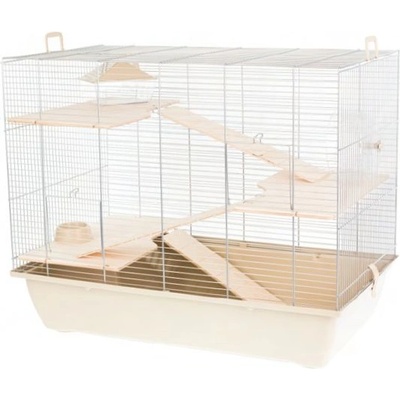 INTER-ZOO Pet Products Клетка за гризачи CHARLIE III color + wood 70 x 40 x 57, 5 см БЕЖОВА