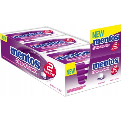 Mentos CleanBreath Berrymint Kartón 12 x 21 g
