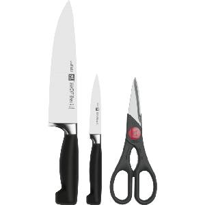 ZWILLING Кухненски нож за готвачи и нож за зеленчуци и плодове Four Star с ножица (35055-000-0)