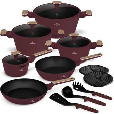 BERLINGERHAUS Sada nádobí s titanovým 15 ks Leonardo Nordic Collection BH-8306