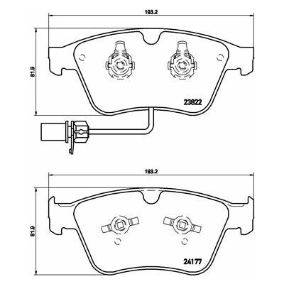 BREMBO Súprava brzdových doštičiek P 05 003