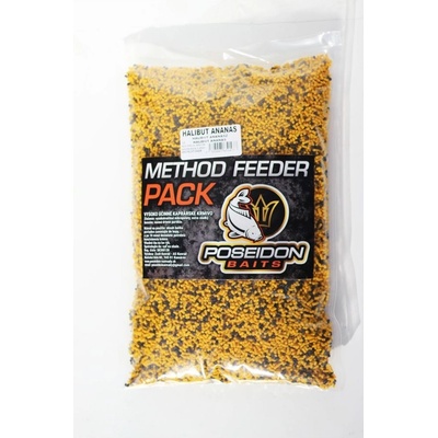 Poseidon Baits Method Feeder set 800g + 200ml booster Chuť: Halibut/Ananas