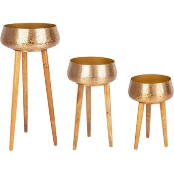 Bizzotto КОМПЛЕКТ 3 varanasi ЗЛАТНИ ВАЗИ (0182958)