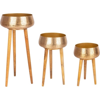 Bizzotto КОМПЛЕКТ 3 varanasi ЗЛАТНИ ВАЗИ (0182958)