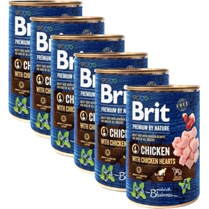 Brit Консерва Brit premium by Nature Пиле и Сърца 6 x 400 г