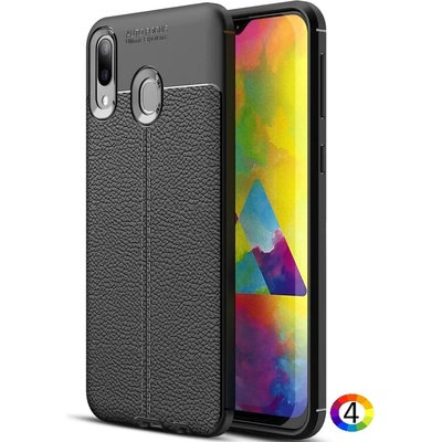 Samsung Galaxy M20 Удароустойчив Litchi Skin Калъф и Протектор