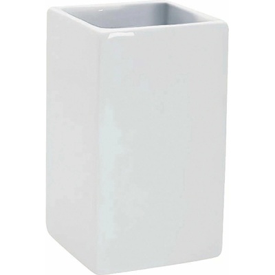 Spirella Kelímek na kartáčky QUADRO porcelán bílý 10.00152