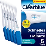 Clearblue Pregnancy Test, Fast Detection, Result within 1 Minute, 5 Tests