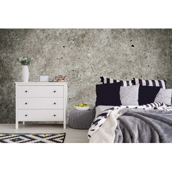 DIMEX ART s. r. o Самозалепваща се флизелинова фототапета тъмна бетонна замазка 375 x 250 см