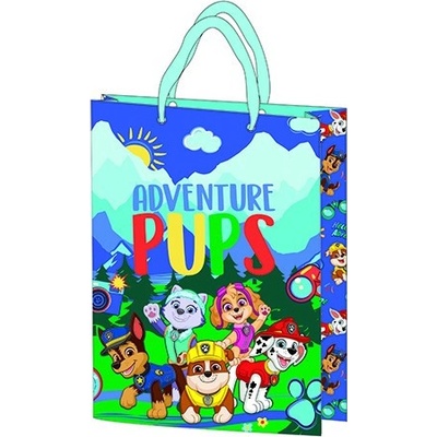 W&O Dárková taška TLAPKOVÁ PATROLA ADVENTURE PUPS modrá 23x18x8,5
