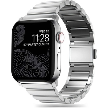 Tech-Protect Панелна верижка за Apple Watch 6/7/8/9/10/SE/Ultra 1-2 (44/45/46/49 mm) от Tech-Protect Steelband - Сребриста (5906302300495)