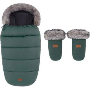 PETITEMARS PETITE&MARS Комплект зимен чувал Comfy 4в1 + ръкавици за количка Fjora Veritable Khaki (VP-F197770)