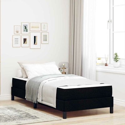 zahrada-XL 3398460 Postel s boxspringem s matrací Černá textil