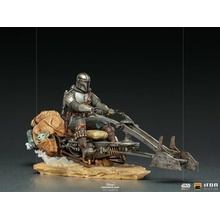 Iron Studios Star Wars The Mandalorian Deluxe Art Scale 1/10 Mandalorian on Speederbike 18 cm