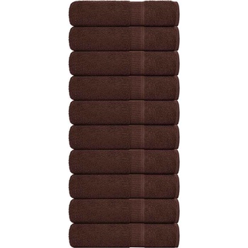 vidaXL Кърпи за баня FROGN 10 бр. Кафяви 100x150 см 360 г/м2 (136766)