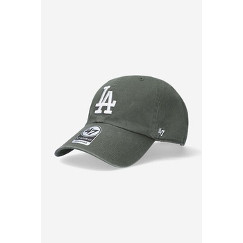 47 brand Памучна шапка с козирка 47 brand Los Angeles Dodgres MLB Dodgers в зелено с апликация B-RGW12GWSNL-MSG (B.RGW12GWSNL.MSG)