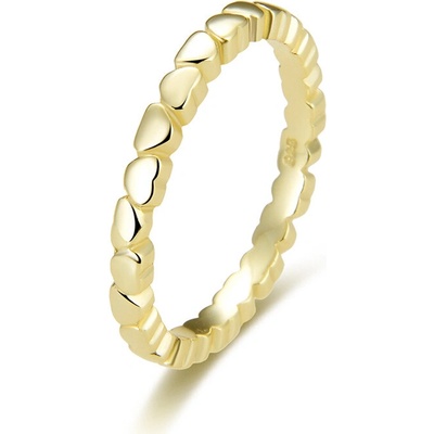 Agato pozlacený prsten se srdíčky AGG344 GOLD