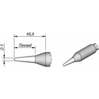 JBC Tools C245041 spájkovací hrot okrúhla forma, rovný Veľkosť hrotov 1.0 mm Dĺžka hrotov 10.5 mm Obsah 1 ks