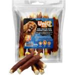 Uniq Pets Dog Snacks Rawhide Duck Meat on Thick Rawhide Sticks дебели дъвчащи стикове с патешко, 20 см, 500 г