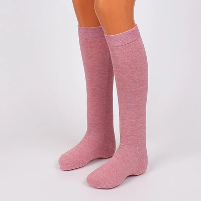 Памучни 3/4 чорапи в розово