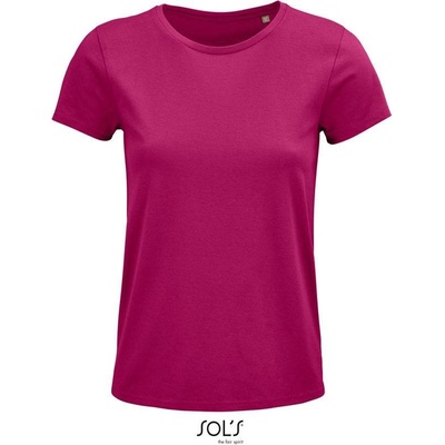 SOL'S Crusader Women Dámske tričko z bio bavlny červená fuchsia