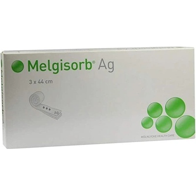 Melgisorb Ag 3x44cm antimikrobiálny alginátový obväz 10ks