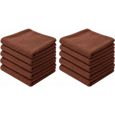 Top textil 10dílná sada školních ručníků Top 30 x 50 cm tmavě hnědá