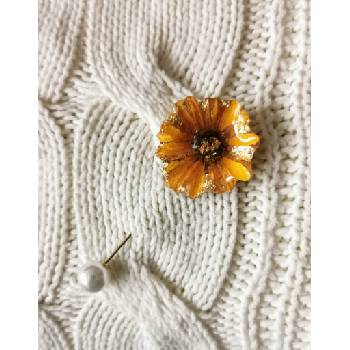 Meganflo Слънчоглед брошка - игла