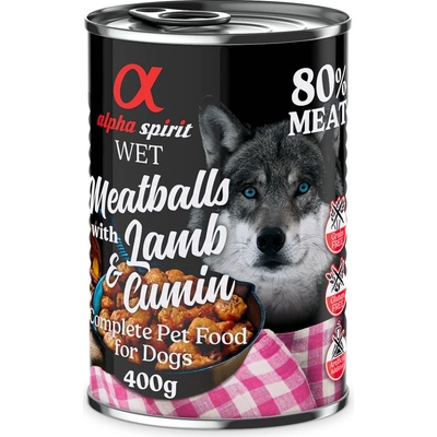 Alpha Spirit Meatballs Jahňacie s rímskou rascou 400 g