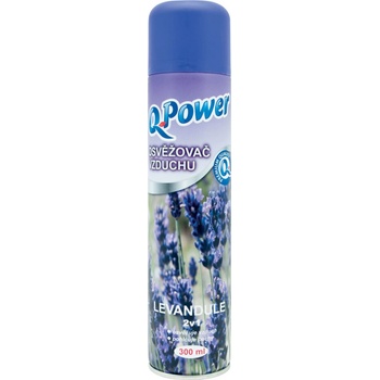 Q Power 2v1, osviežovač vzduchu levanduľa 300 ml