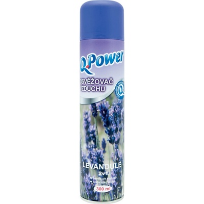 Q Power 2v1, osviežovač vzduchu levanduľa 300 ml