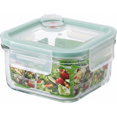 Glasslock Sklenená dóza štvorcová 485 ml 11,5 x 11,5 x 5,7 cm