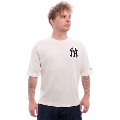 New Era triko MLB Waffle Tee NY Yankees Off White