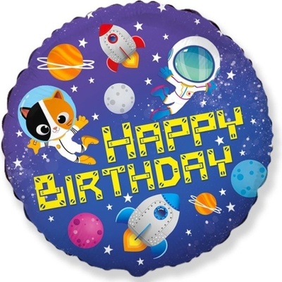 Godan Balónik fóliový Happy birthday Vesmír 45 cm